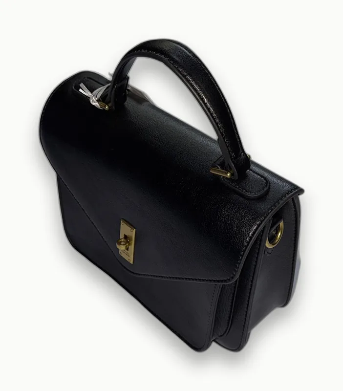 Сумка з ручкою і клапаном, чорна